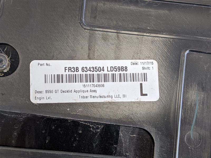 2015-2017 Ford Mustang GT Tail Finish Panel Black With Model Emblem OEM - The Parts Farm