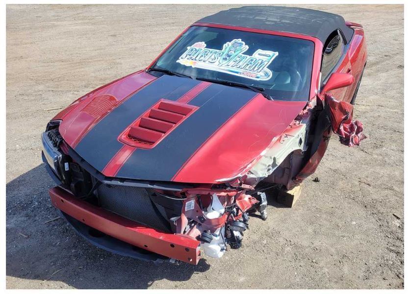 2014-2015 Chevrolet Camaro SS Convertible Back Decklid Spoiler Paint Maroon 2320 - The Parts Farm