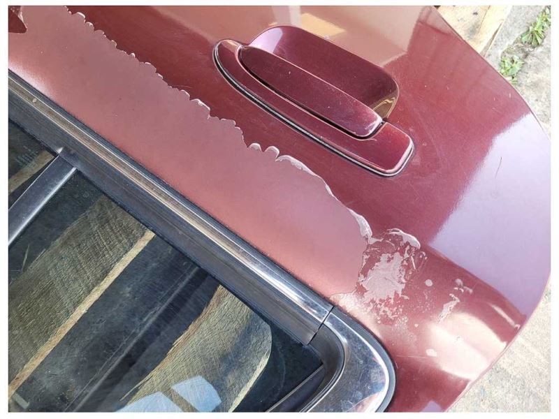 2003-2004 Mercury Marauder 4.6L 4v Passenger Rear Door Molding Paint JL 2534 - The Parts Farm