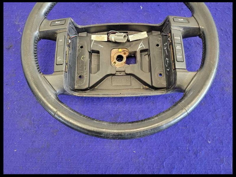 1990-1993 Ford Mustang GT LX 5.0L Steering Wheel Black Leather Horn Cruise - The Parts Farm