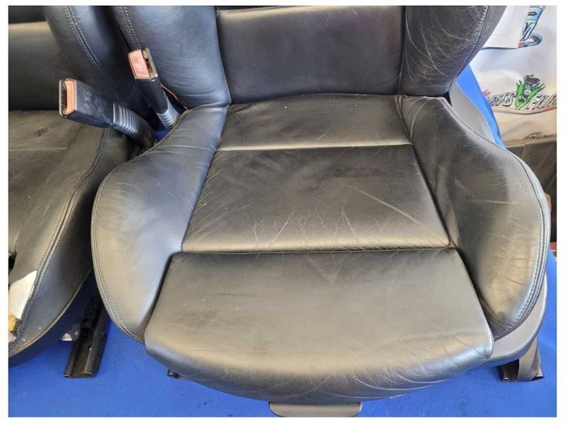 2001-2006 BMW M3 E46 M/T Coupe Set Black Seats Leather Front Back *Worn* 2445 - The Parts Farm