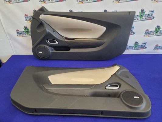 2010-2015 Chevrolet Camaro Coupe Door Panels Tan Insert Handle Switch Lock 2332 - The Parts Farm