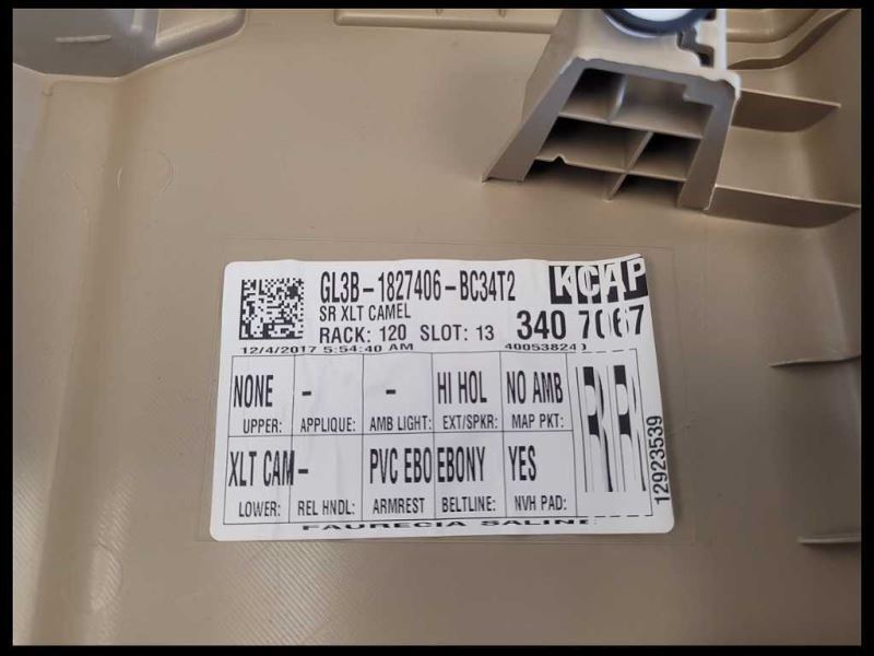 2018-2020 Ford F150 Fx4 Pickup Truck Driver Left Rear Back Door Panel Tan - The Parts Farm