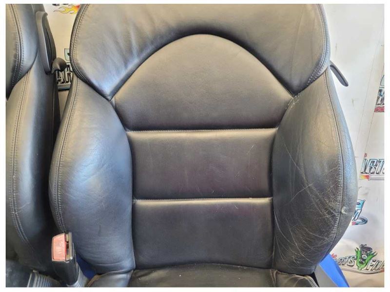 2001-2006 BMW M3 E46 M/T Coupe Set Black Seats Leather Front Back *Worn* 2445 - The Parts Farm