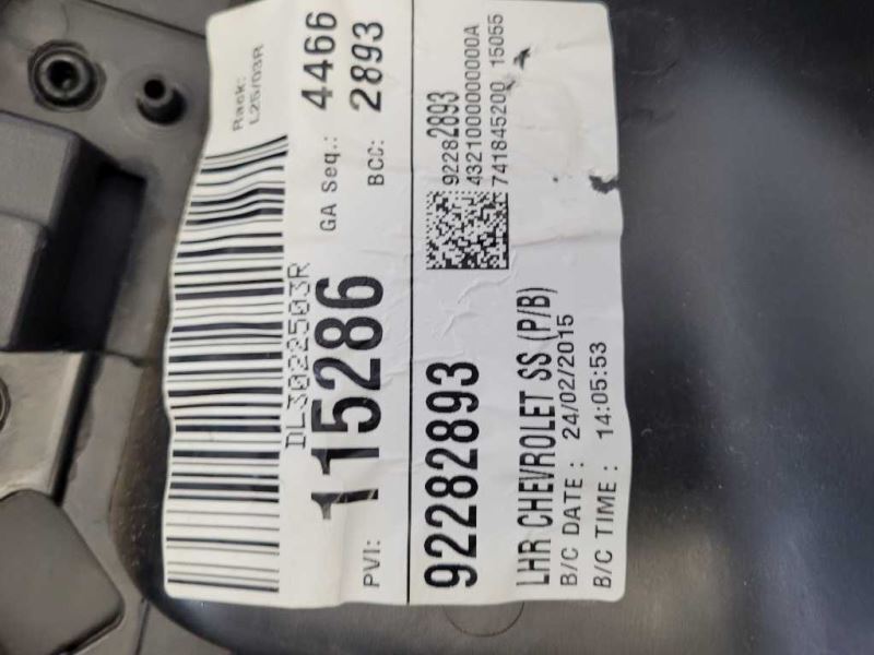 2014-2017 Chevrolet SS 6.2L Sedan Driver Left LH Rear Back Door Panel Card - The Parts Farm