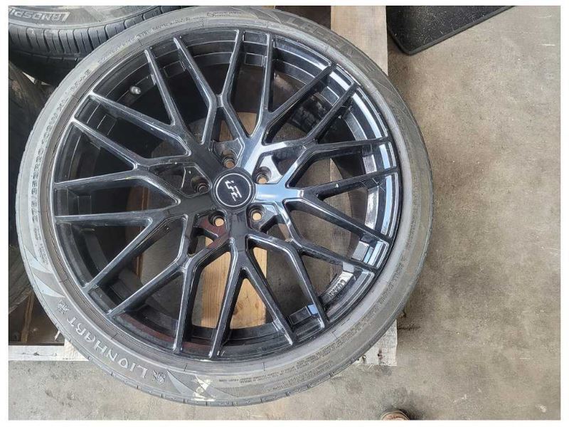 2010-2014 Ford Mustang GT Three 3 Luxxx LFF Wheels 20x9 20x10.5 Black Rash 2322 - The Parts Farm