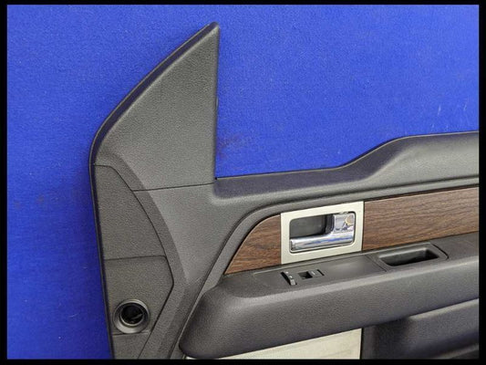 2009-2014 Ford F150 Pickup Truck Interior Passenger Right Front Door Panel Wood