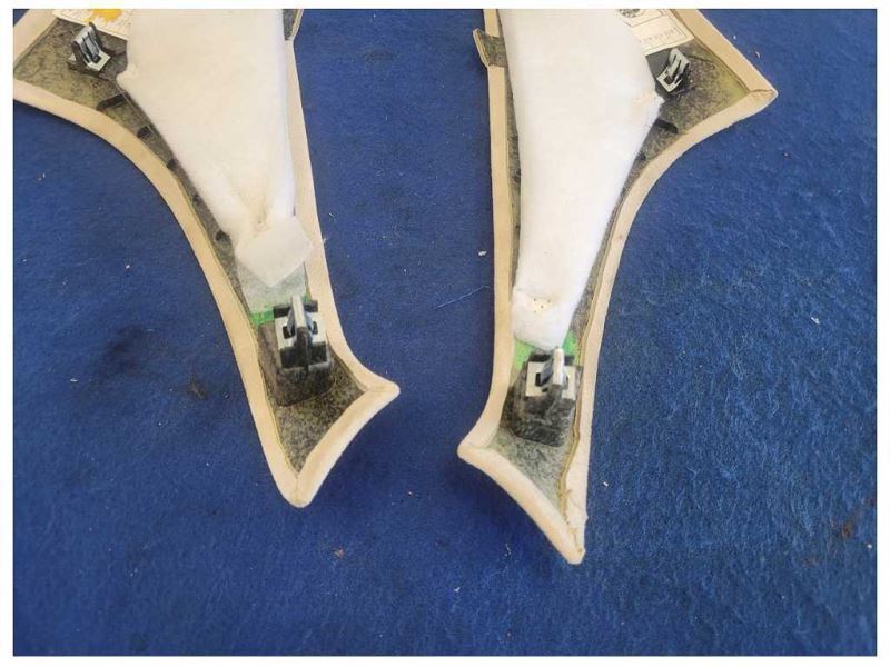 2012 Fisker Karma Sedan Hybrid Rear Pair C Pillar Cover Trim Panel 1959 - The Parts Farm