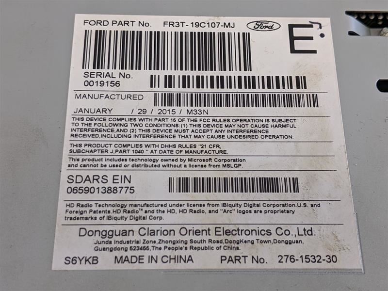 2015-2017 Ford Mustang GT S550 Info-GPS-TV Screen Front Display Center Dash - The Parts Farm