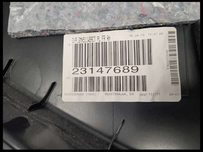 2012-2015 Chevrolet Camaro SS Coupe Passenger Right Red Insert Door Panel - The Parts Farm