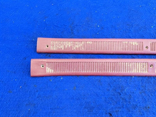 1987-1993 Ford Mustang GT LX 5.0L Pair of Door Sill Scuff Plates Red Trim Cover