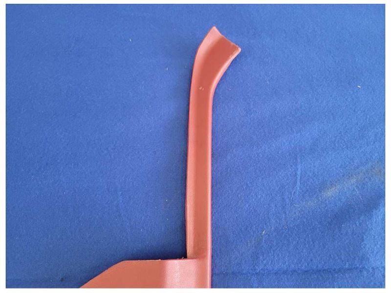 1987-1993 Ford Mustang GT 5.0L Passenger Right Lower Kick Panel Red 2298 - The Parts Farm