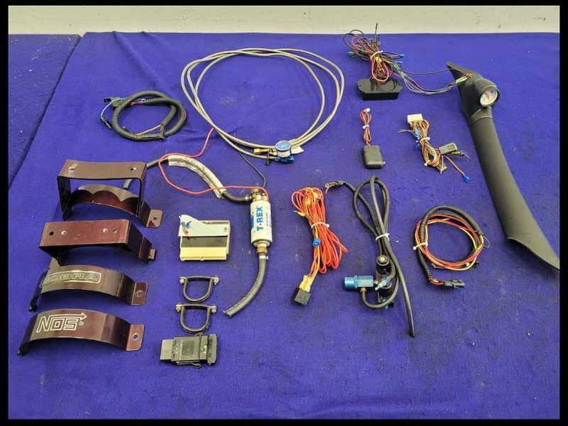 1994-1995 Ford Mustang Cobra GT Nitrous Kit Brackets Lines Gauge T Rex Fuel Pump - The Parts Farm