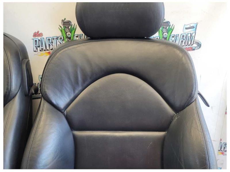 2001-2006 BMW M3 E46 M/T Coupe Set Black Seats Leather Front Back *Worn* 2445 - The Parts Farm