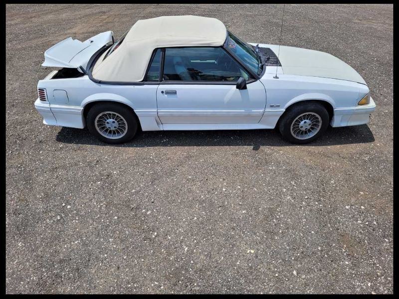 1990-1993 Ford Mustang GT LX 5.0L Steering Wheel Black Leather Horn Cruise - The Parts Farm