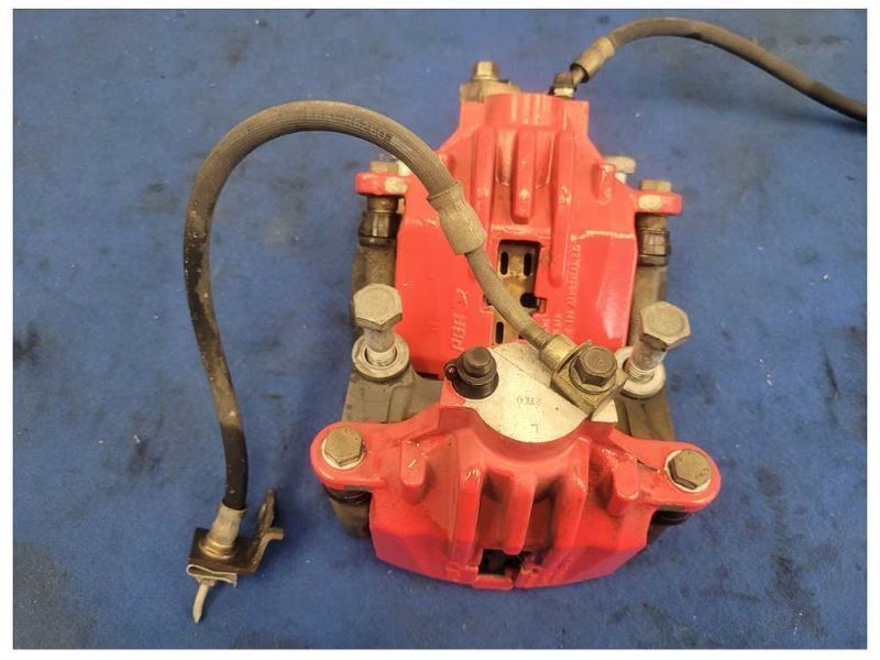 2001-2004 Chevrolet Corvette Z06 FRC C5 Calipers Rear Back Brakes Red 2066 - The Parts Farm