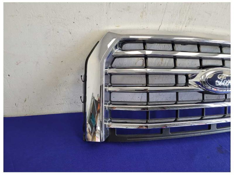 2015-2017 Ford F150 Pickup Truck Front Grille Center 5 Chrome Grill Shutter 2063 - The Parts Farm