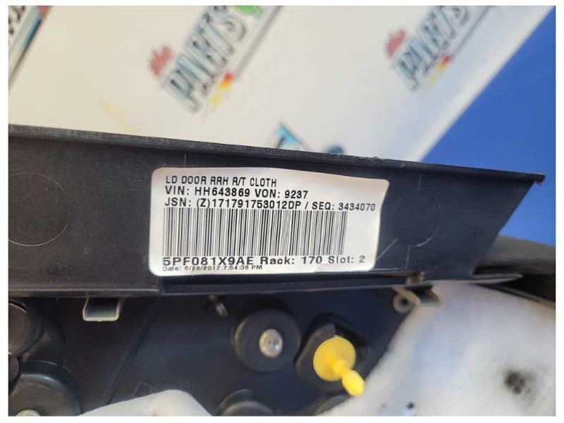 2015-2020 Dodge Charger 6.4L Scat Pack Passenger Rear Door Panel Black 2414 - The Parts Farm