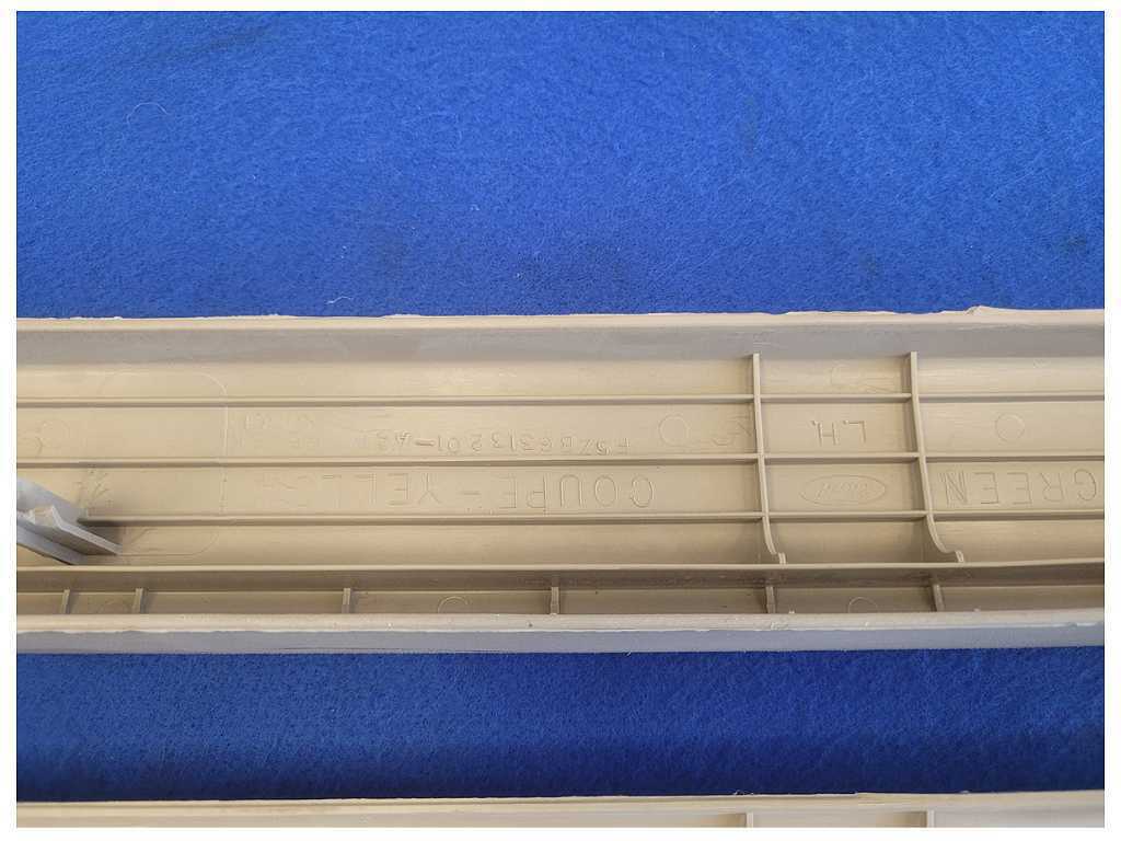 1999-2004 Ford Mustang GT 4.6L Pair Door Sill Scuff Plates Tan 2561 - The Parts Farm