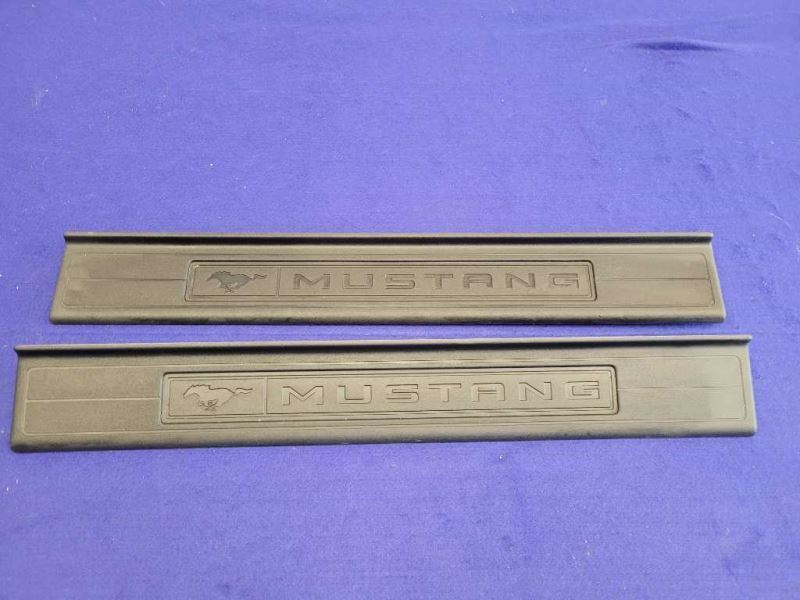 2015-2023 Ford Mustang GT S550 Pair Door Sill Plates Scuff Front 2287 - The Parts Farm