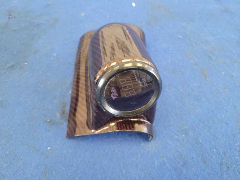 2011-2014 Ford Mustang GT 5.0L Boost Gauge Carbon Fiber Look Pod Pillar 2425 - The Parts Farm