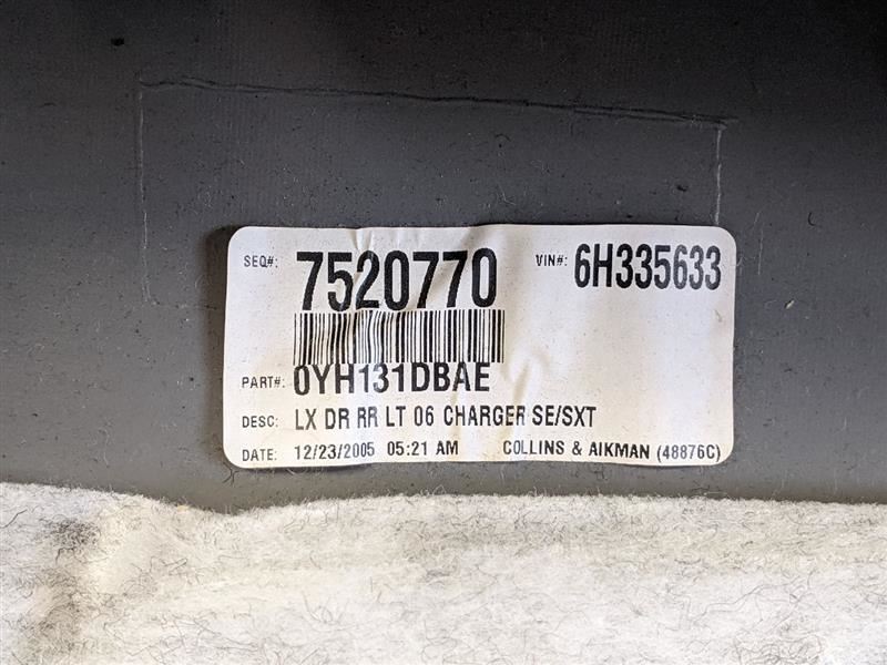 2006-2010 Dodge Charger SRT8 Rear Driver Left LH Door Panel Handle Pull OEM - The Parts Farm