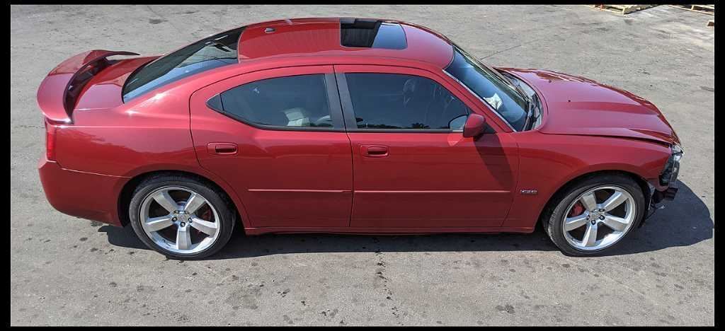 2006-2010 Dodge Charger SRT8 Rear Passenger Right RH Door Shell Maroon - The Parts Farm