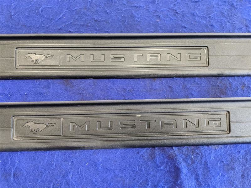 2015-2023 Ford Mustang GT S550 Door Sill Scuff Plate Trim Molding Pair OEM - The Parts Farm