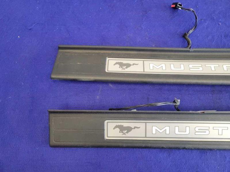 2015-2023 Ford Mustang GT S550 Pair Door Sill Plates Lighted Scuff 2398 - The Parts Farm
