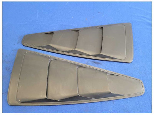 20052014 Ford Mustang GT Coupe Pair Side Louvers Window Paint Matte Black 2585