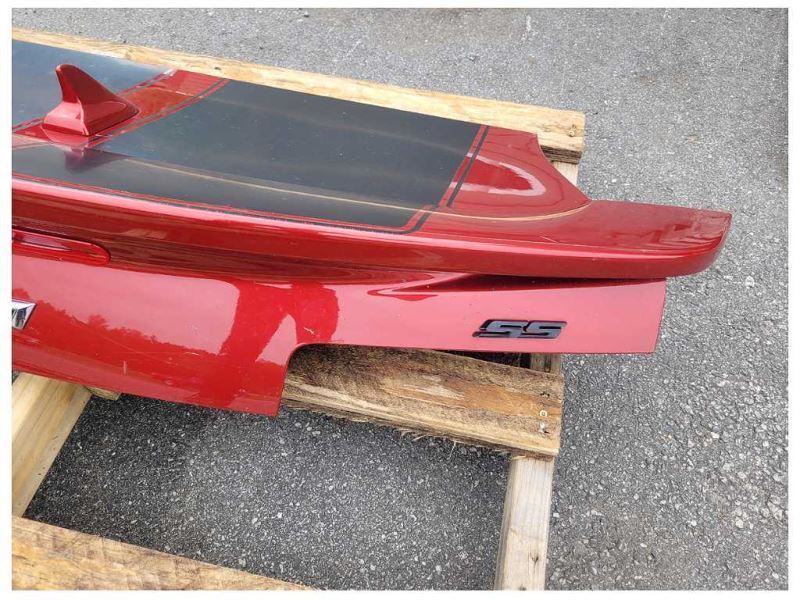 2014-2015 Chevrolet Camaro SS Convertible Back Decklid Spoiler Paint Maroon 2320 - The Parts Farm