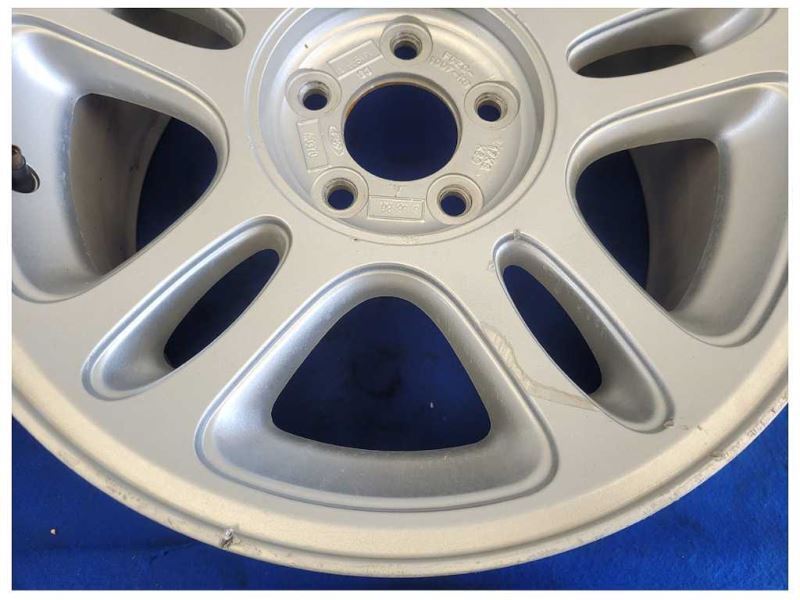 1994-2004 Ford Mustang GT Wheel 17x8 5 Spoke Silver *Bent Lip* 2521 - The Parts Farm
