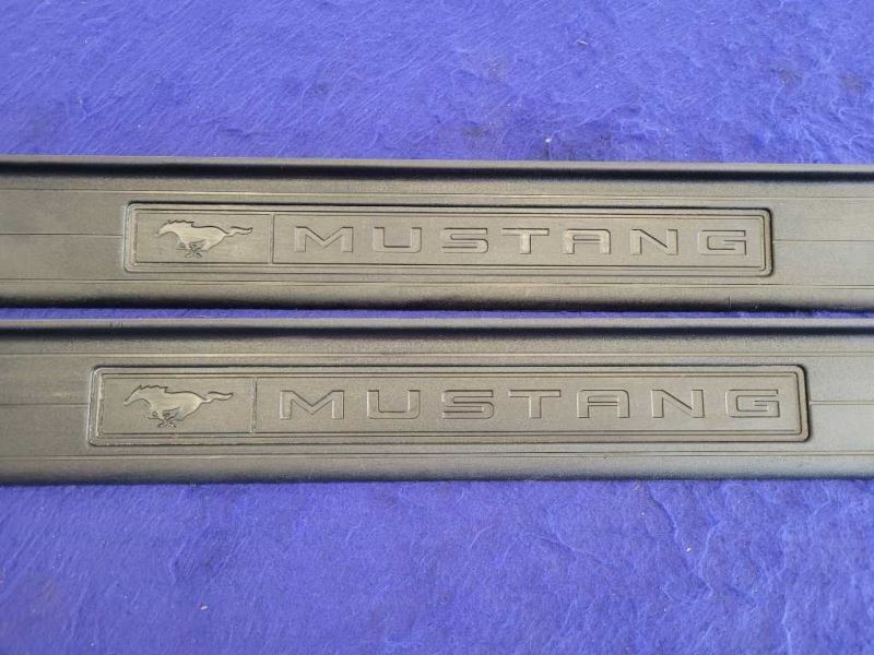 2015-2023 Ford Mustang GT S550 Pair Door Sill Plates Scuff Front Interior 2386 - The Parts Farm
