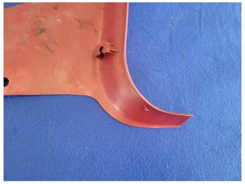 1987-1993 Ford Mustang GT LX 5.0L Driver Front Lower Kick Panel Red 2298 - The Parts Farm