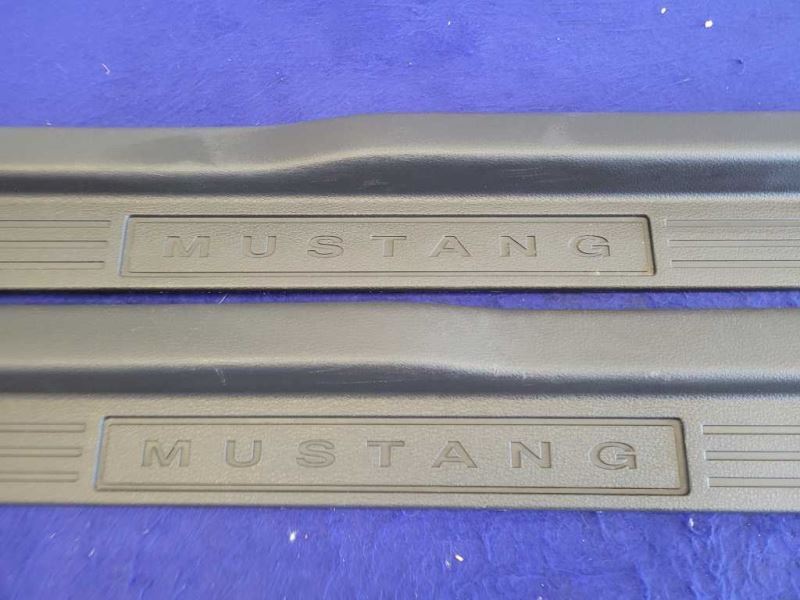 2011-2014 Ford Mustang GT 5.0L Pair Door Sill Scuff Plates Base 2418 - The Parts Farm