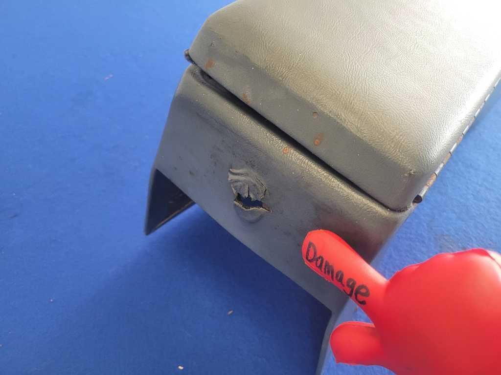 1990 Ford Mustang GT Mclaren Convertible Armrest Center Console Blue 2603 - The Parts Farm