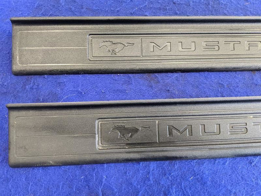 2015-2023 Ford Mustang GT S550 Door Sill Scuff Plate Trim Molding Pair OEM