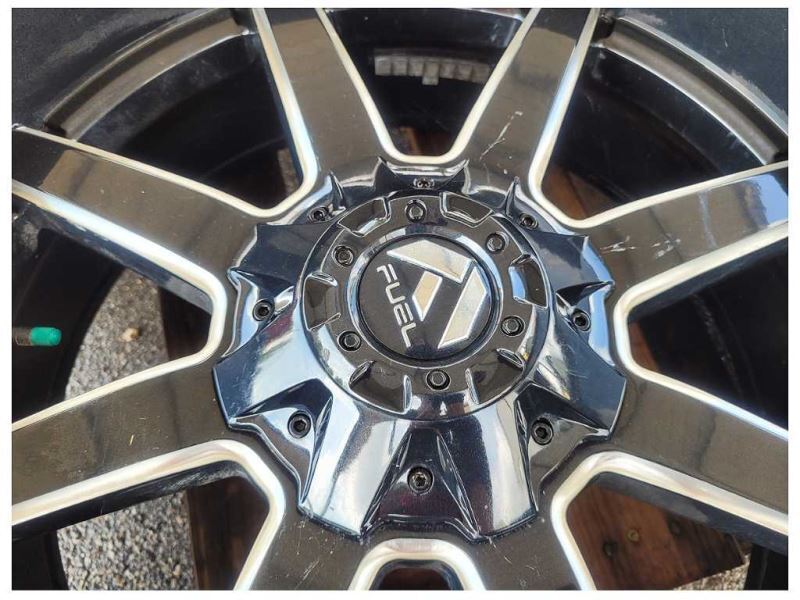 2015-2020 Ford F150 Pickup Truck Fuel Wheel 22x9.5 Black Paint Scuffs Toyo 2552 - The Parts Farm