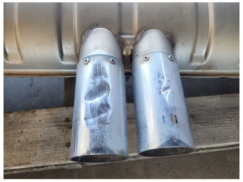 2005 BMW M3 E46 Coupe Muffler Rear Exhaust Quad *Bent Tip* 1953 - The Parts Farm