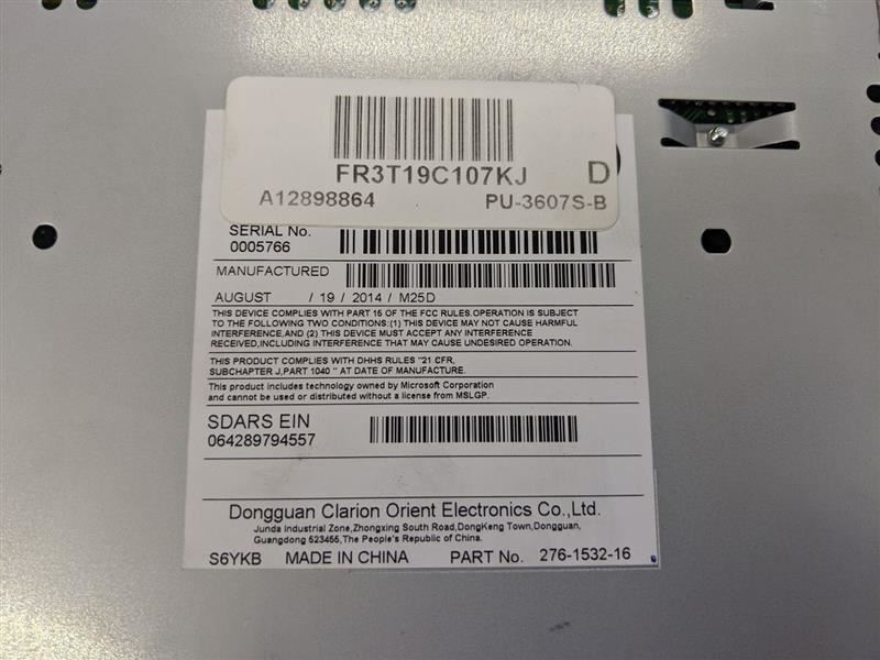 2015 Sync 2 Ford Mustang GT EcoBoost No Nav 8" Inch Radio Screen & Receiver - The Parts Farm