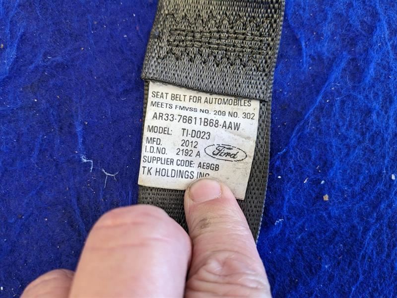 2011-2014 Ford Mustang GT Convertible Passenger Rear Seat Belt Retractor 2308 - The Parts Farm