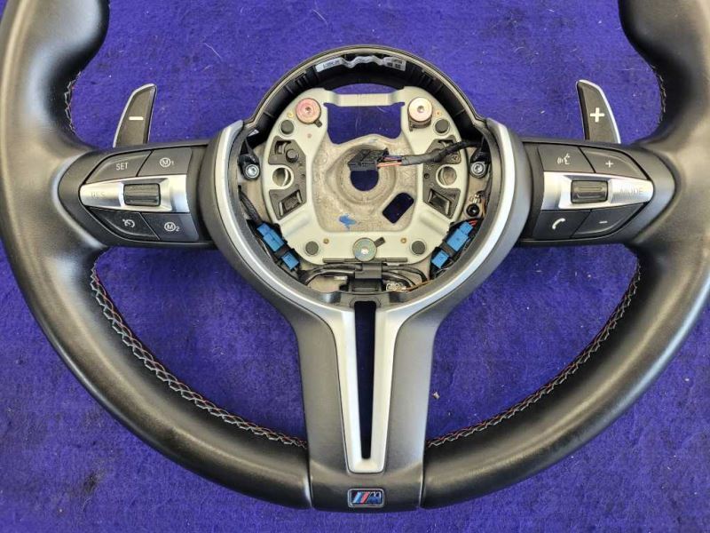 2015-2020 BMW M4 F82 F83 Sport Steering Wheel Driver Dash Leather Black - The Parts Farm
