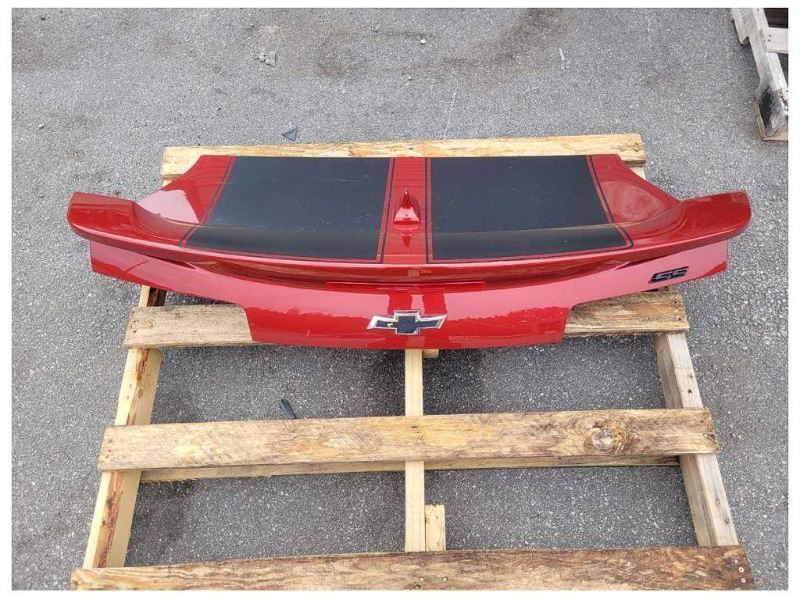 2014-2015 Chevrolet Camaro SS Convertible Back Decklid Spoiler Paint Maroon 2320 - The Parts Farm