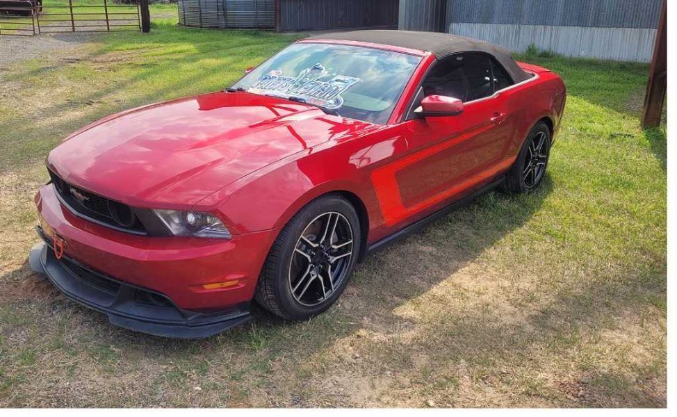 2010-2012 Ford Mustang GT Driver LH Rear View Mirror Spotter Glass Paint RZ 2340 - The Parts Farm