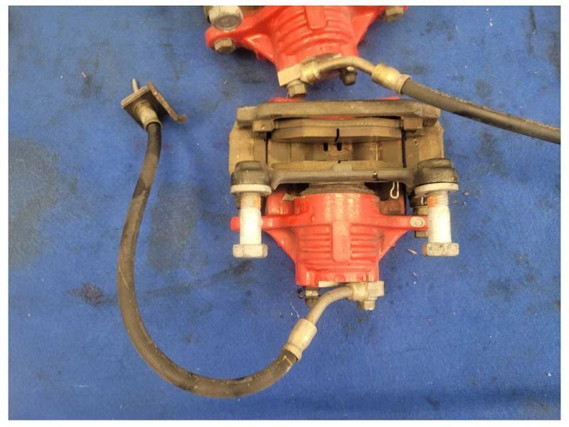 2001-2004 Chevrolet Corvette Z06 FRC C5 Calipers Rear Back Brakes Red 2066 - The Parts Farm