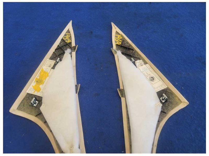 2012 Fisker Karma Sedan Hybrid Rear Pair C Pillar Cover Trim Panel 1959 - The Parts Farm