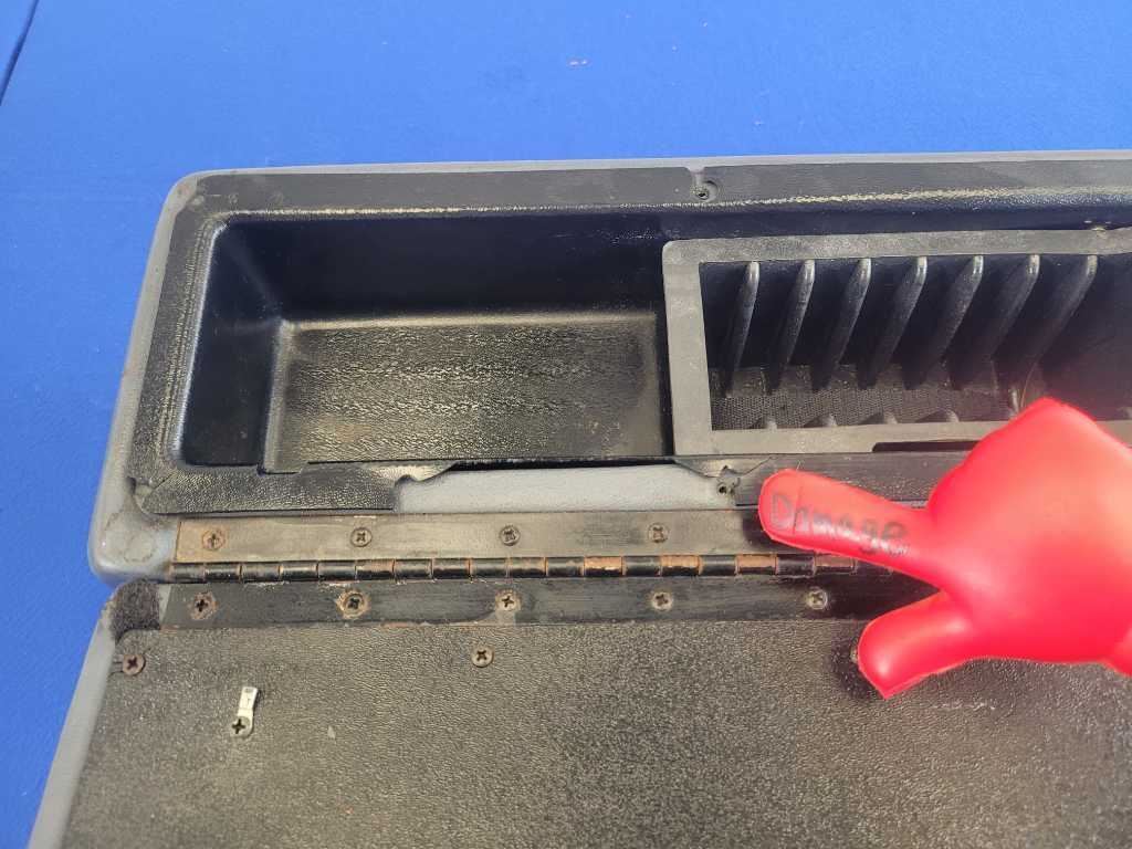 1990 Ford Mustang GT Mclaren Convertible Armrest Center Console Blue 2603 - The Parts Farm