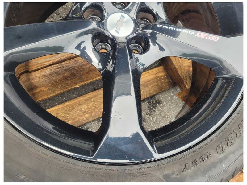2014-2015 Chevrole Camaro SS Wheel 20x9 Rear 5 Spoke Black Opt R45 2320 - The Parts Farm