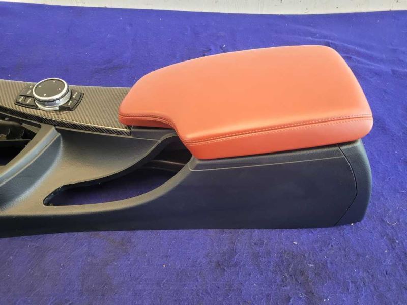 2015-2020 BMW M4 F82 F83 Center Console Front Floor iDrive Red Black Lid - The Parts Farm