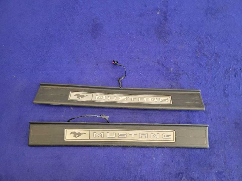 2015-2023 Ford Mustang GT S550 Pair Door Sill Plates Lighted Scuff 2398 - The Parts Farm